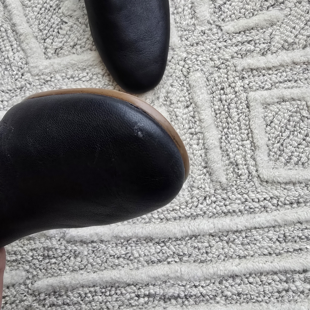Clarks Black Slip-On Leather Mules - Picture 6 of 8